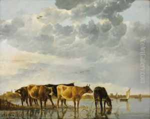 Cattle in the water by Aelbert Cuyp