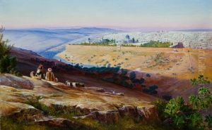 Jerusalem from the Mount of Olives by Edward Lear