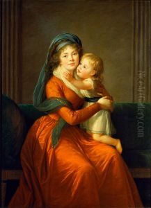 Portrait of princess Alexandra Golitsyna and her son Piotr by Elisabeth Louise Vigee Le Brun