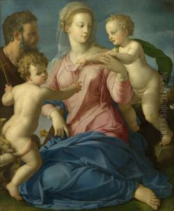 The Holy Family with the Infant Saint John the Baptist (Madonna Stroganoff) by Bronzino