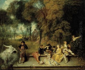 Pleasures of Love by Jean-Antoine Watteau
