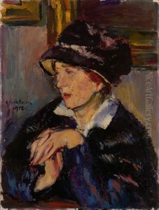 Woman with a Dark Hat by Anton Faistauer