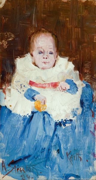 Orange, blue and white (portrait of Keith) - view 1