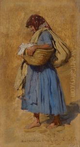 Sich schnauzende Bauerin by August von Pettenkofen