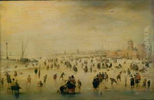 Skating scene by Hendrick Avercamp