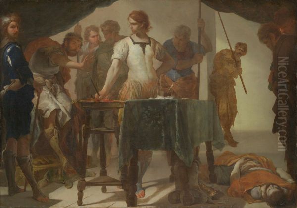 Mucius Scaevola Confronting King Porsenna - view 1