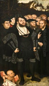 Martin Luther and the Wittenberg Reformers by Lucas The Younger Cranach