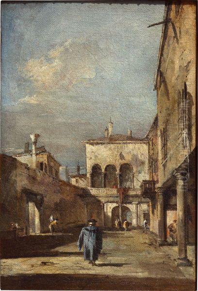 Architectural fantasy with a courtyard - view 1