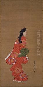 Beauty Looking Back by Hishikawa Moronobu