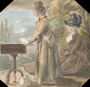 Lady Francis Scott and Lady Elliot by Paul Sandby