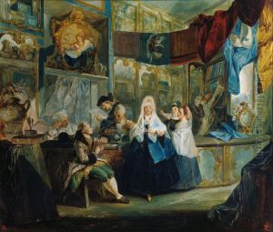 The Shop of anticuarian Geniani by Luis Paret Y Alczar