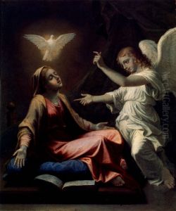 Annunciation by Nicolas Poussin