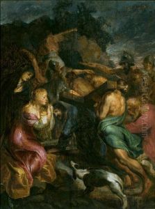 32; Mark 15:20-22; Luke 23:26-32; John 19:17) by (studio of) Rubens, Peter Paul