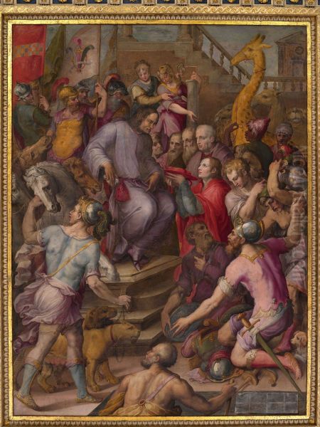Lorenzo the Magnificent receives the tribute of the ambassadors - view 1