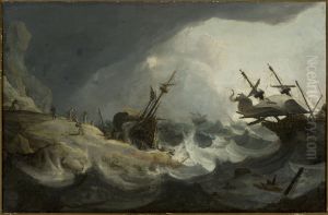 Shipwreck during the storm on 1-3 March 1694