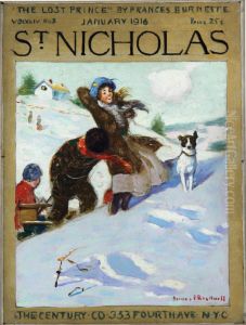 Girl in Snow With Dog Girl in Snow With Dog