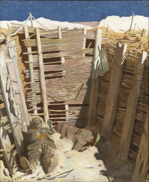 Dead Germans in a Trench - view 1