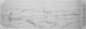 Chapel and house of the Wesleyan Missionary (Revd. Mr Smales) Aotea by Charles Heaphy