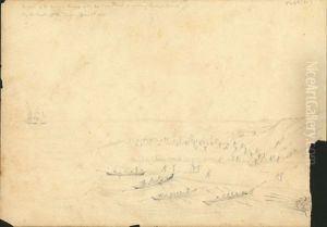 Rescue of the Besieged Natives of the Ngatitama Tribes of Waitangi, Chatham Islands, by the boats of the Cuba, June 8th 1840