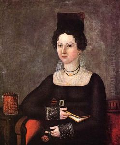 Young Lady on a Red Sofa