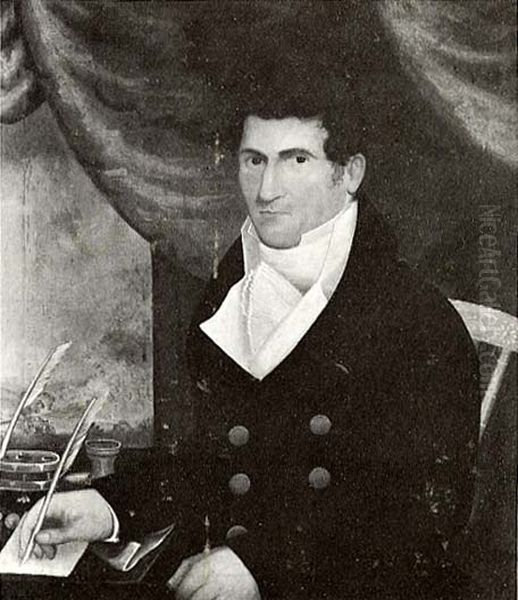 Man Writing with a Quill - view 1