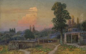 Armenian village at sunrise