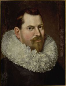 Portrait of a man in a white frill
