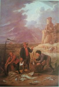 The Return of the Fishermen with their Catch by David Teniers the Younger