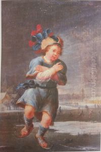 The Ice Skater by David Teniers the Younger