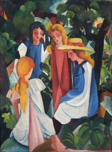 Quatre jeunes filles by August Macke