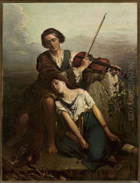 Fiddler and a Gypsy woman (Consolation) - view 1