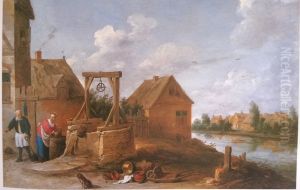 Village scene by David Teniers the Younger