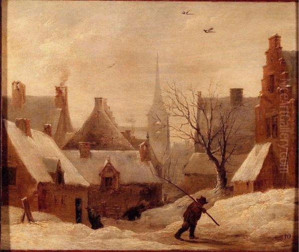 Village in Snow - view 1