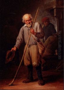 An Old Man with a Walking Staff by David Teniers the Younger