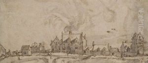 Urban scene by Jan Van Der Heyden