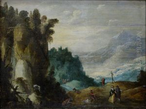 Mountain landscape by Joos de Momper the Younger