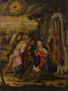 The birth of Christ by Joos Van Cleve