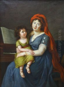 The portrait of princess Ekaterina Nikolaevna Menshikova by Elisabeth Louise Vigee Le Brun