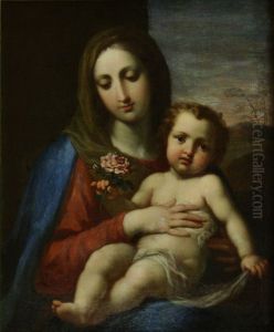 Saint Mary with Jesus by Elisabetta Sirani