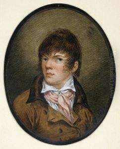 Self-portrait at a young age. by Aleksander Orlowski