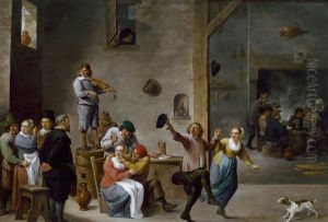 Dancing peasants in an inn by David Teniers the Younger