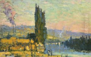 Poplars, shore of Eauplet Poplars, shore of Eauplet