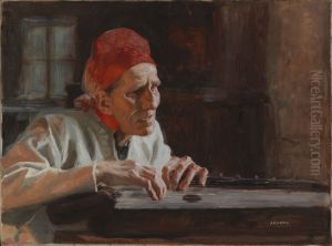 Larin Paraske Sings Requiems by Albert Edelfelt