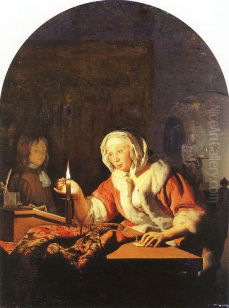 Femme ecrivant une lettre - view 1