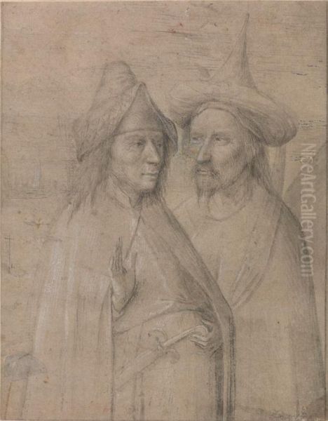 Two Orientals in a landscape - view 1