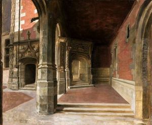 Cloister at the Blois Castle by Wladyslaw Bakalowicz
