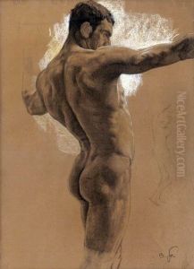 Male nude. by Otto Greiner