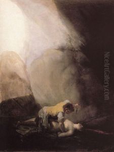 Bandit murdering a woman III by Francisco Goya Fuendetodos