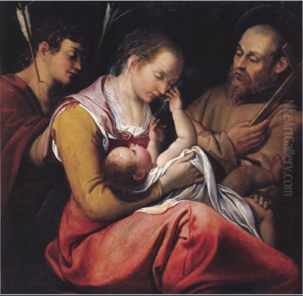 Madonna and Child with Sts Sebastian and Francis - view 1