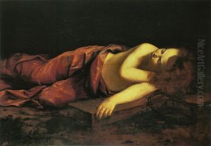 Jesus endormi sur la croix by Orazio Gentileschi